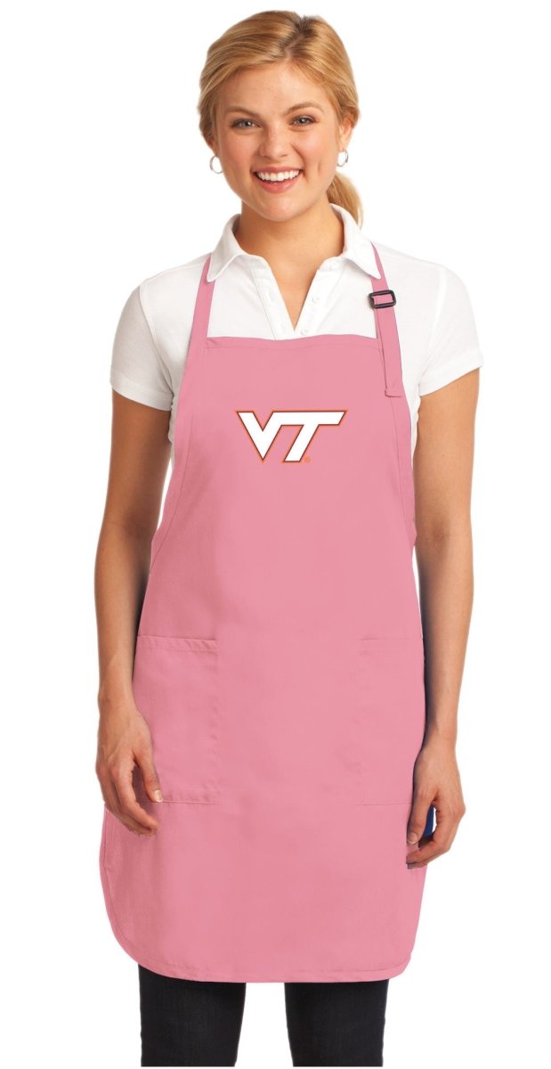 Virginia Tech Apron VT Hokies Apron - Stain Resistant Fabric Pink