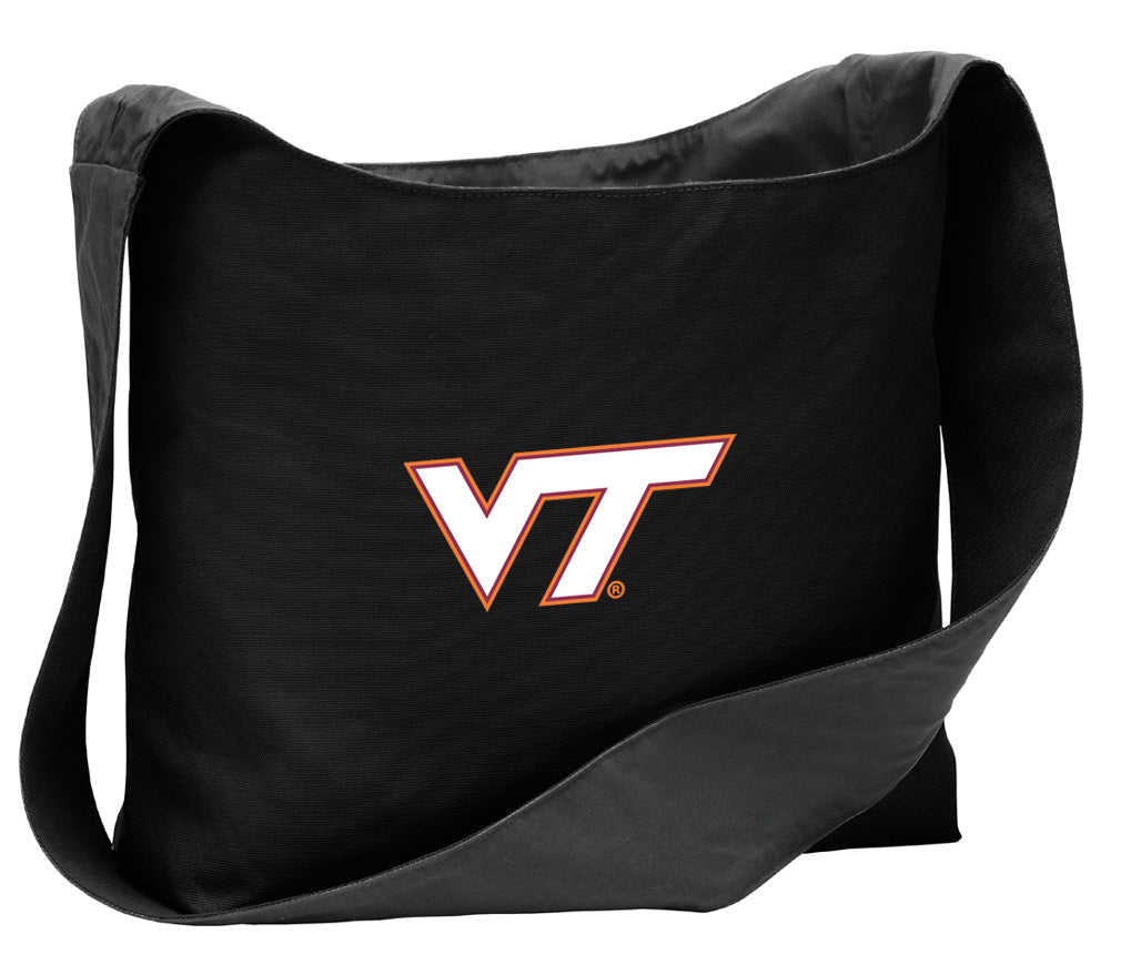 Virginia Tech Cross Body Bag VT Hokies Shoulder Tote Bag - Sling Style Black