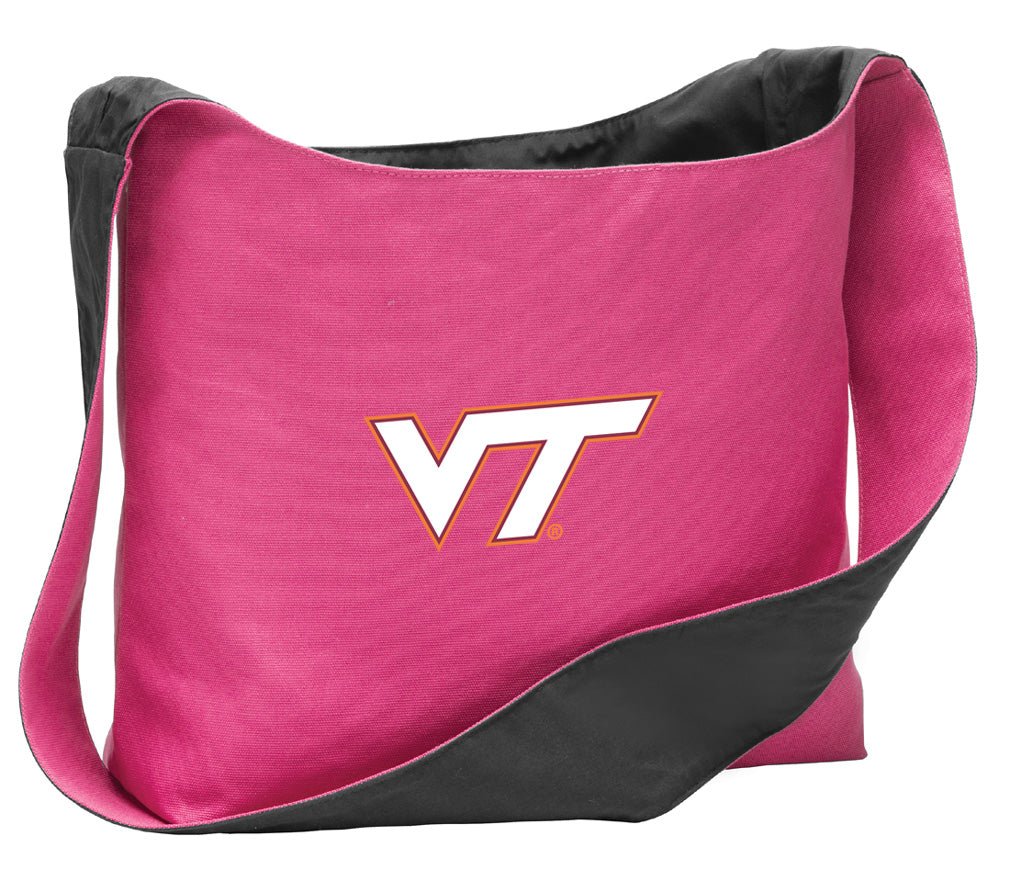 Virginia Tech Cross Body Bag VT Hokies Shoulder Tote Bag - Sling Style Pink