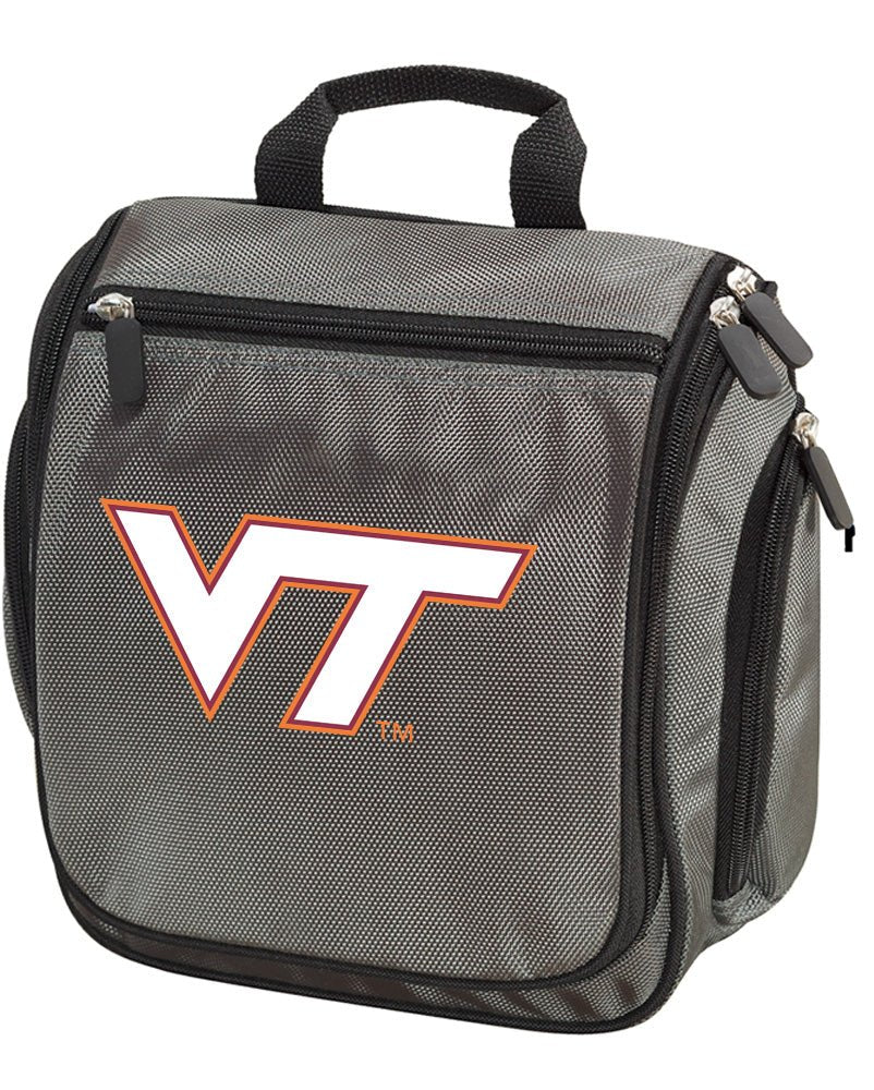 Virginia Tech Toiletry Bag or Mens VT Hanging Travel Organizer Shaving Kit Gray