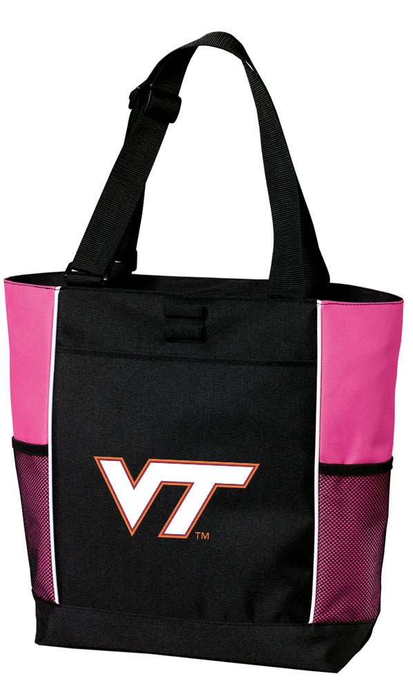 Virginia Tech Tote Bag VT Hokies Carryall Tote Pink