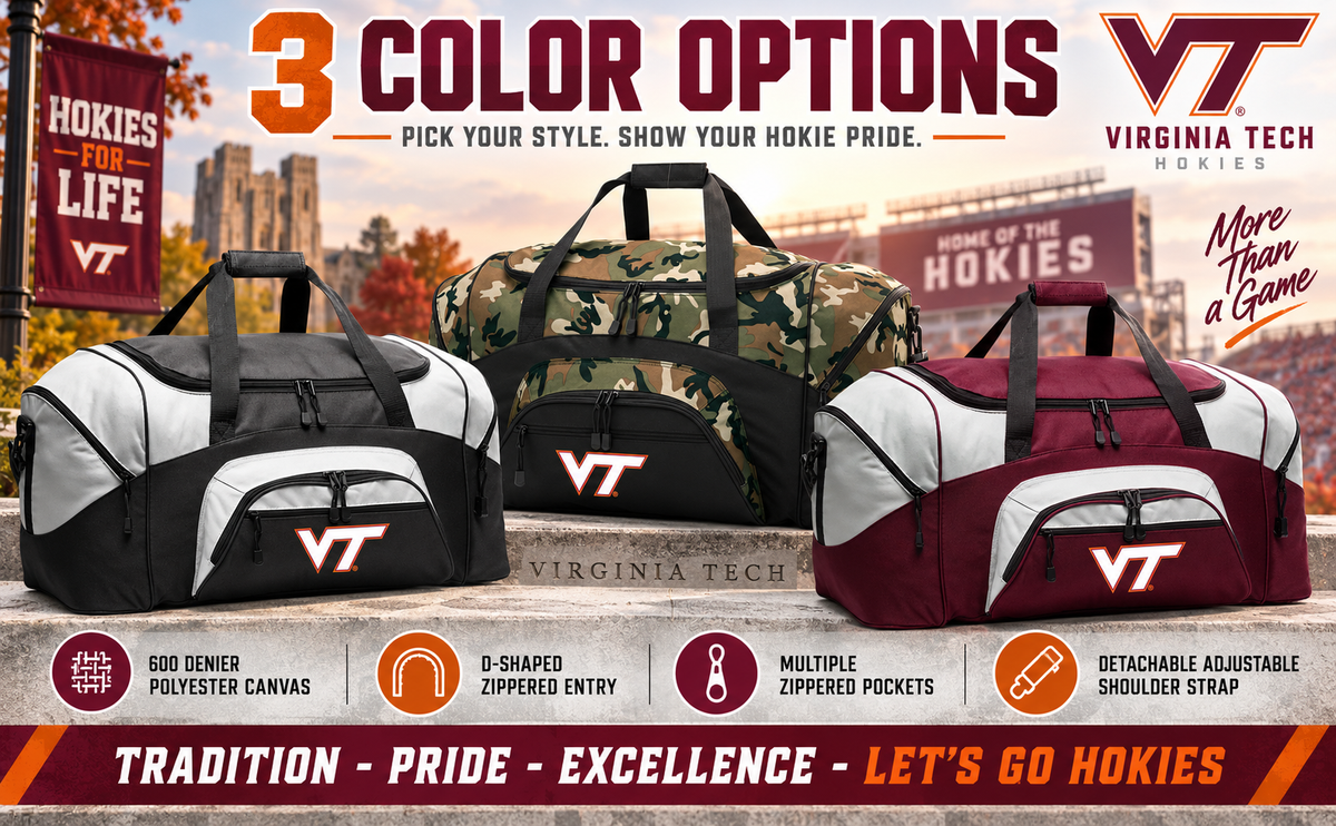 Virginia Tech Hokies Duffel Bag Maroon