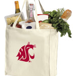 Washington State Grocery Shopping Bag WSU Cougars Reusable Cotton Bag