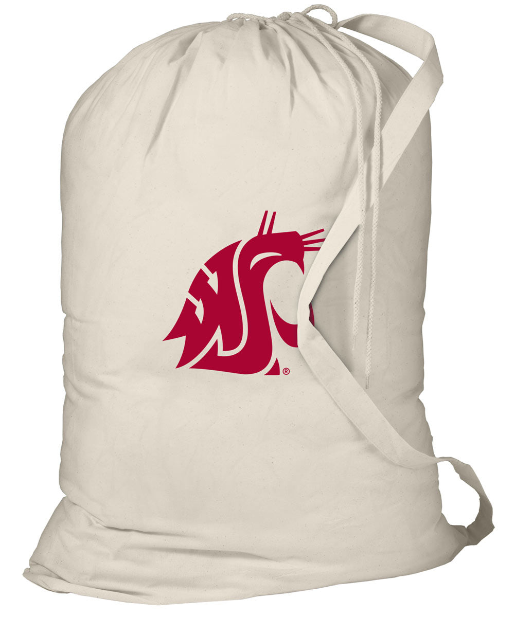 Washington State University Laundry Bag WSU Cougars Clothes Bag Tan