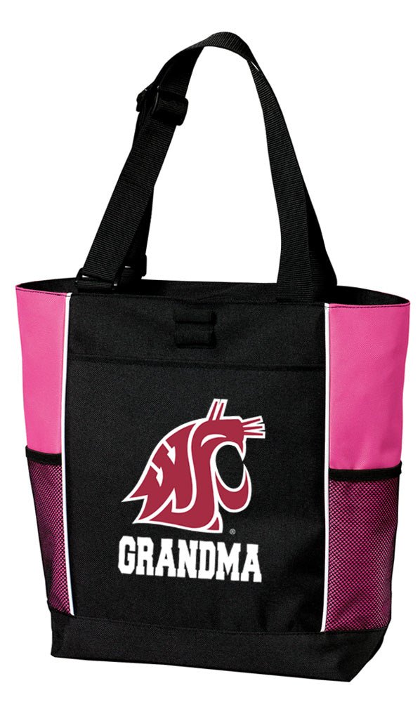 Washington State Tote Bag WSU Cougars Carryall Tote Grandma on Pink