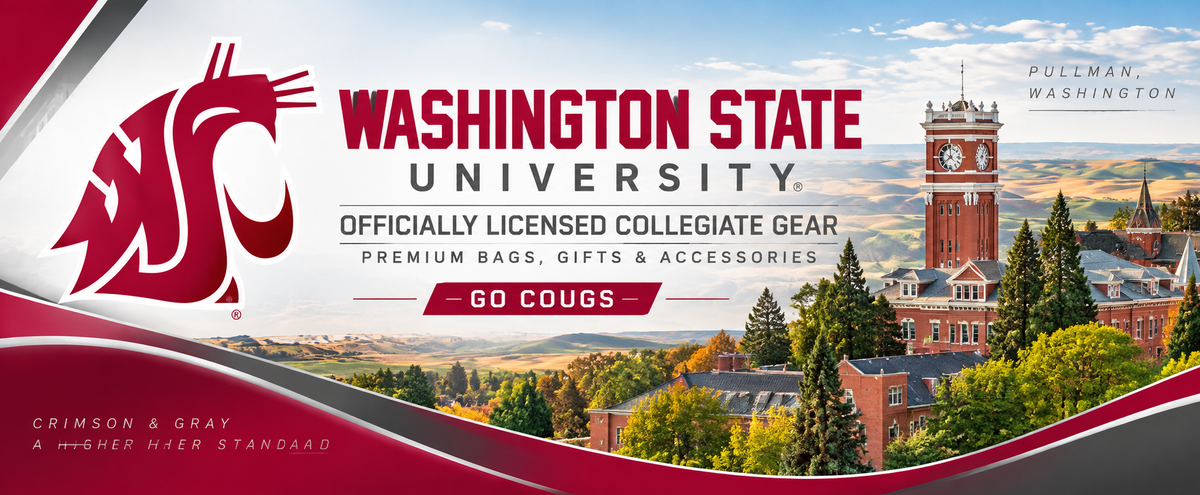 Washington State Laptop Backpack Black and Gray
