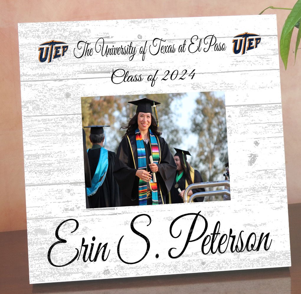 UTEP Custom Wood Photo Plaque – UT El Paso Miners Class Year Graduation Gift