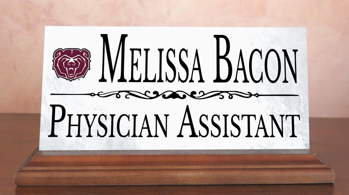 Backwards Ru Nameplate Missouri State Nameplate | MSU Bears Desk & Shelf Sign for Alumni ...