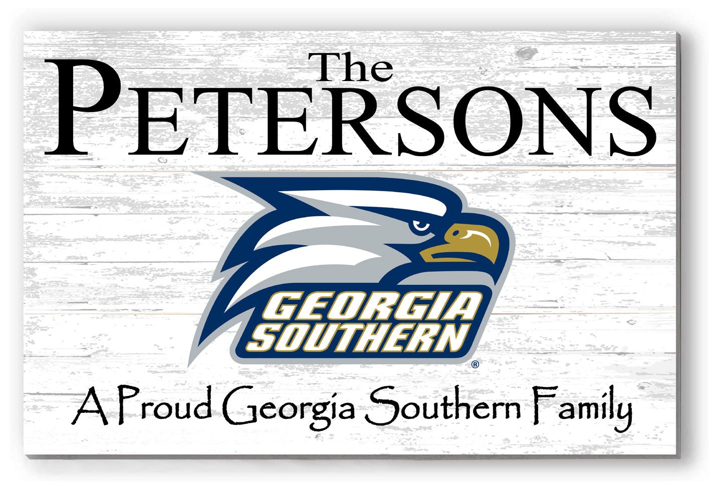 Custom Georgia Southern Family Name Sign – Official Eagles Wall Art | Personalized GSU Gift for Alumni, Grads & Fans Proud GS Family