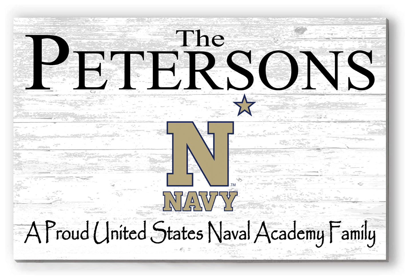 Naval Academy Family Name Sign for USNA Home Sign for Midshipmen Alumni, Fans or Graduation A Proud Naval Academy Family Sign
