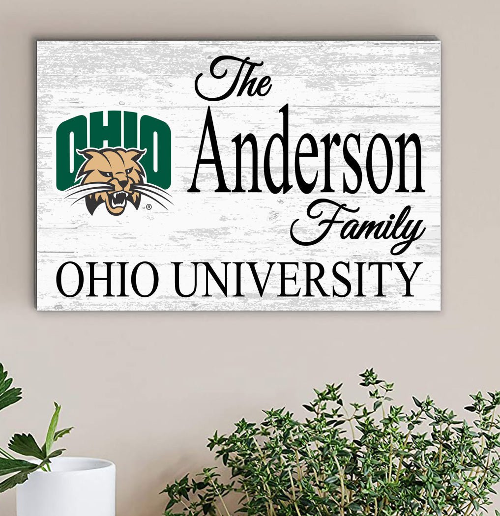 Ohio University Family Name Sign for Ohio Bobcats Homes, Alumni, Fans or Graduation Ohio University Family Sign