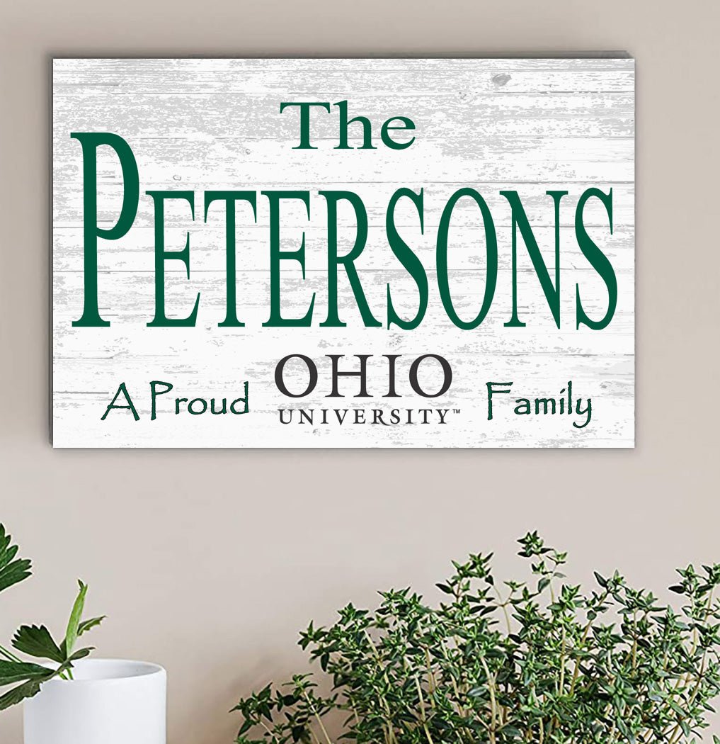 Ohio University Family Name Sign for Ohio Bobcats Homes, Alumni, Fans or Graduation A Proud Ohio University Family Sign