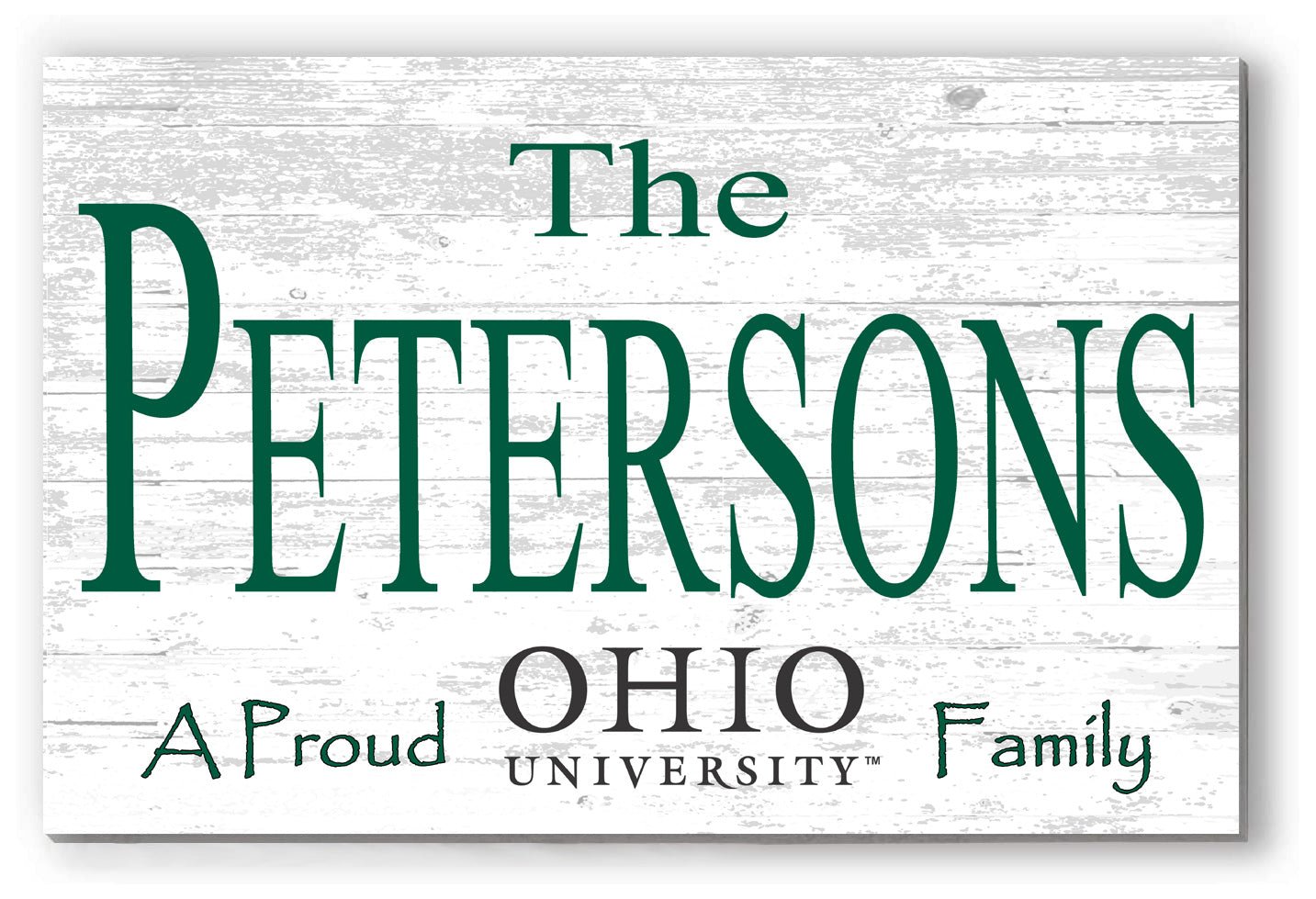 Ohio University Family Name Sign – Personalized Bobcats Gift | Official OU Wall Art for Alumni or Graduation A Proud Ohio University Family Sign