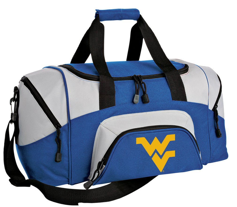 West Virginia Small Duffel Bag WVU Carryon Suitcase or Gym Bag Blue