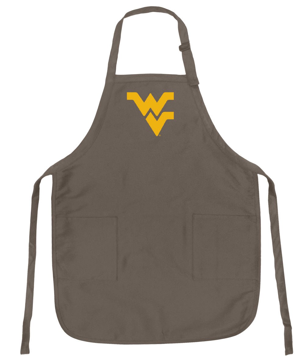 West Virginia Apron WVU Apron - Stain Resistant Fabric Khaki