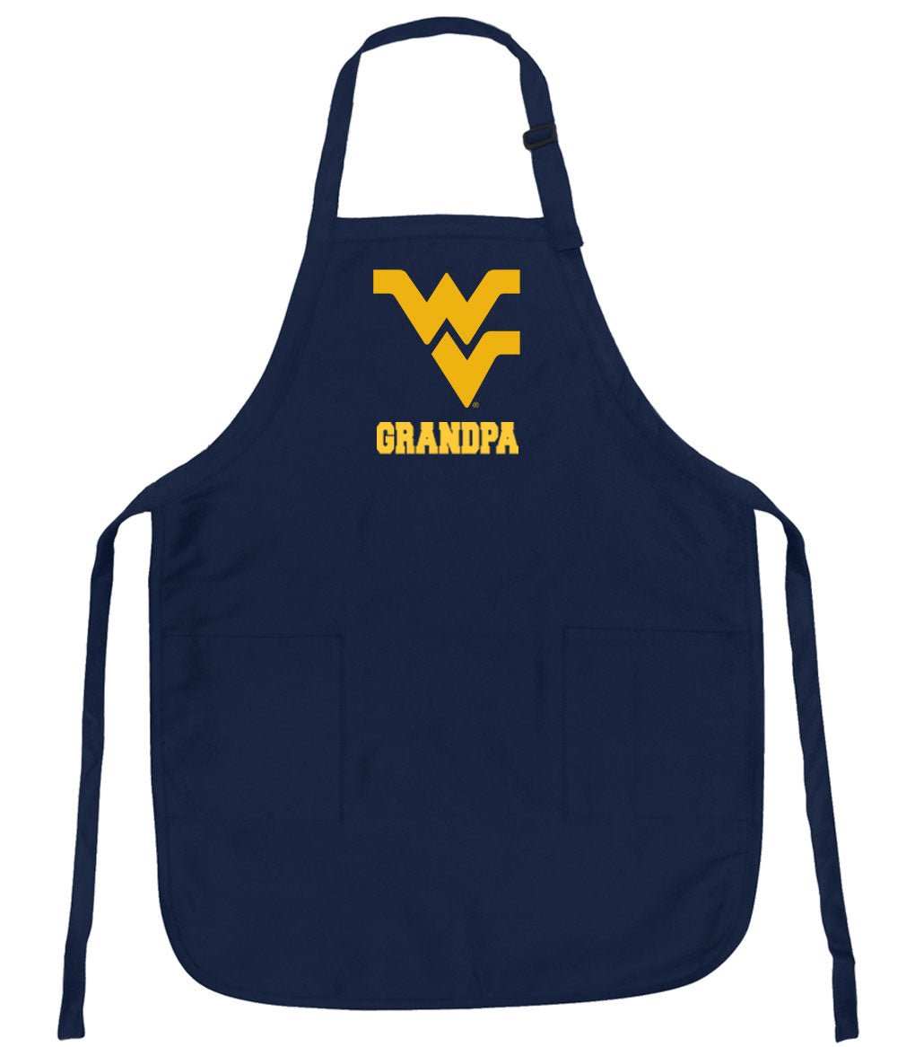 West Virginia Apron WVU Apron - Stain Resistant Fabric Grandpa on Navy