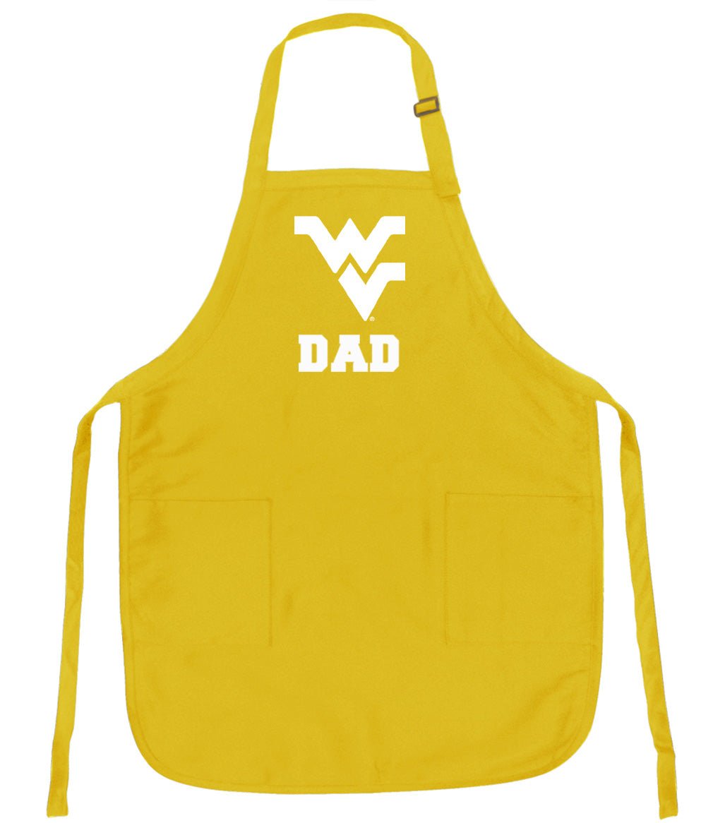 West Virginia Apron WVU Apron - Stain Resistant Fabric Dad on Yellow