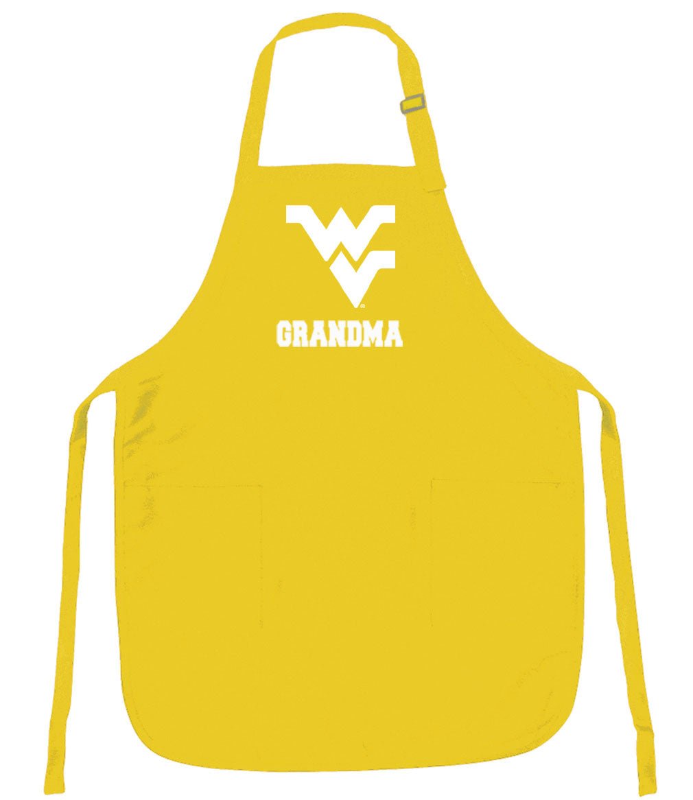 West Virginia Apron WVU Apron - Stain Resistant Fabric Grandma on Yellow
