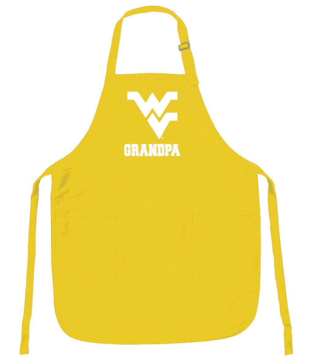 West Virginia Apron WVU Apron - Stain Resistant Fabric Grandpa on Yellow