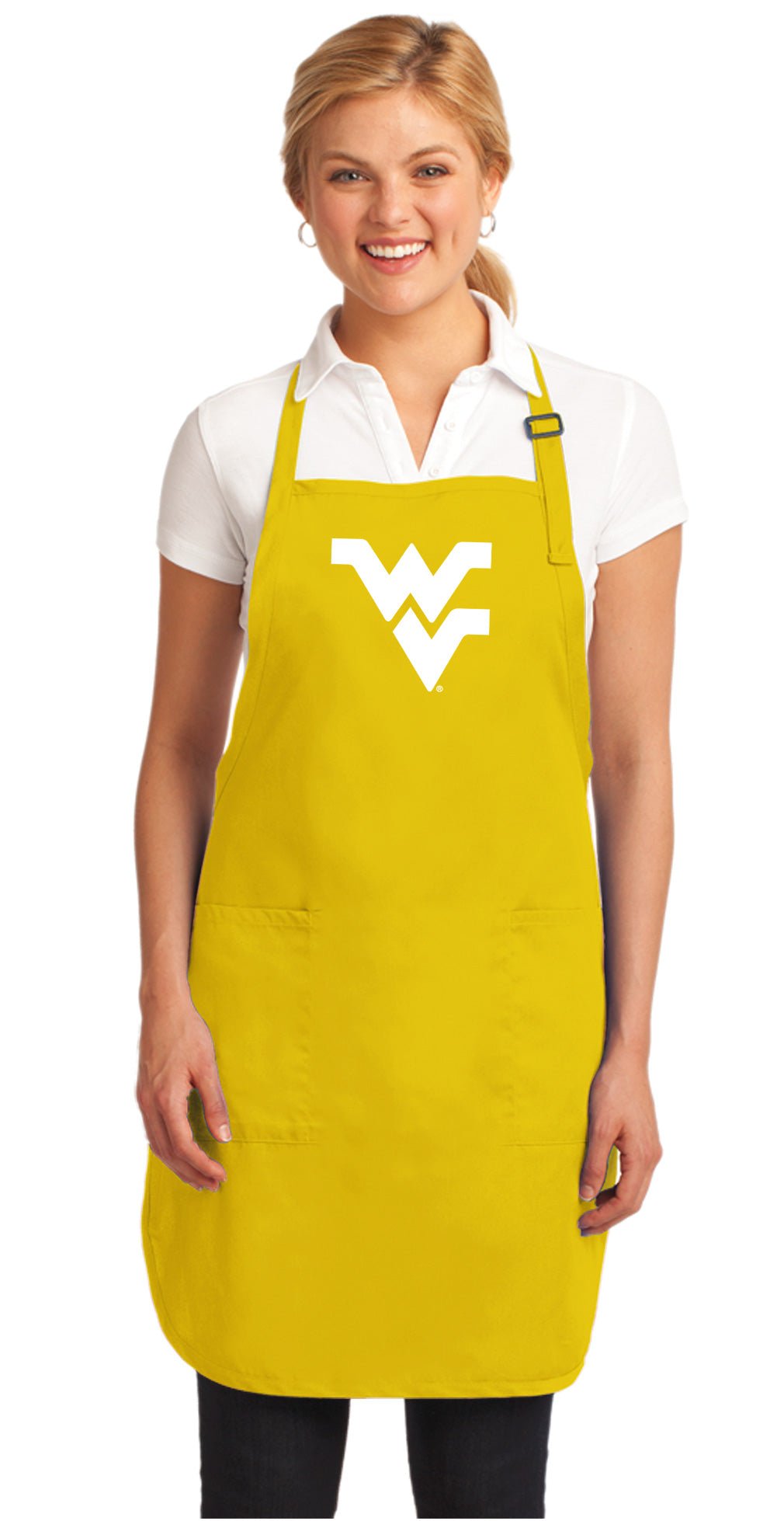 West Virginia Apron WVU Apron - Stain Resistant Fabric Yellow