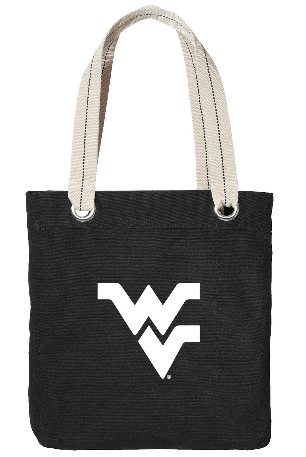 West Virginia Tote Bag WVU Deluxe Canvas Shoulder Bag Black