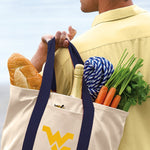 West Virginia Canvas Tote Bag WVU Classic Tote Navy