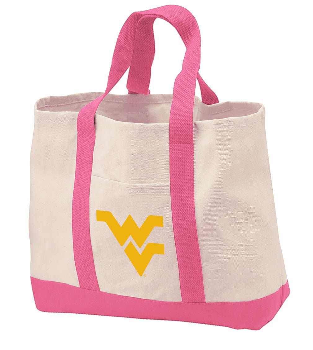West Virginia Canvas Tote Bag WVU Classic Tote Pink
