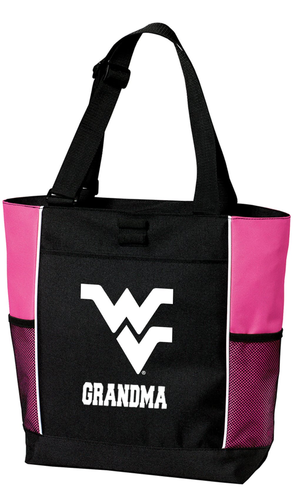 West Virginia Tote Bag WVU Carryall Tote Grandma on Pink