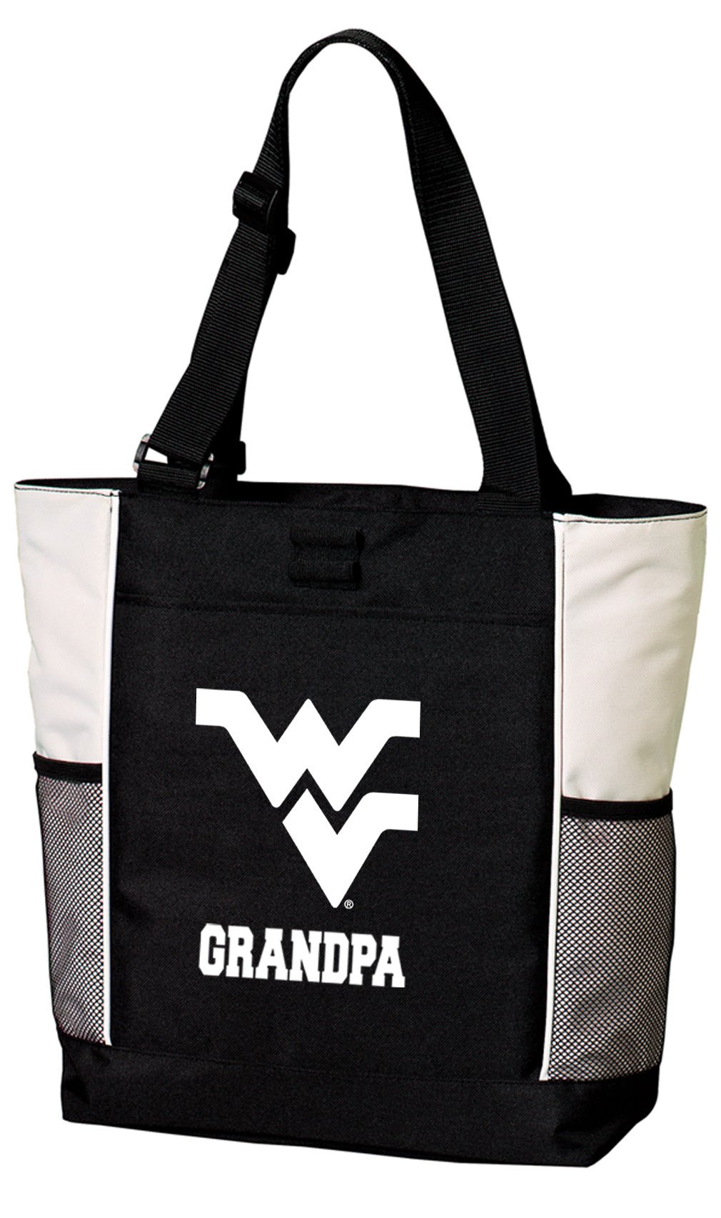 West Virginia Tote Bag WVU Carryall Tote Grandpa on White