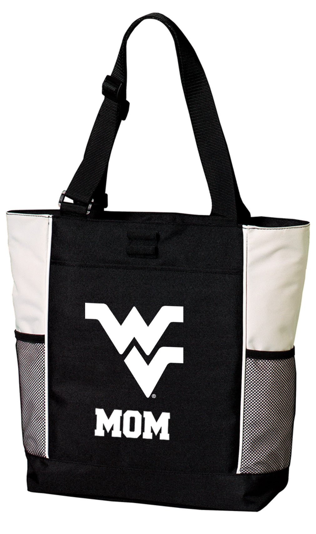 West Virginia Tote Bag WVU Carryall Tote Mom on White