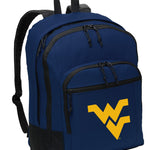 West Virginia Backpack WVU Medium Classic Style Backpack Navy